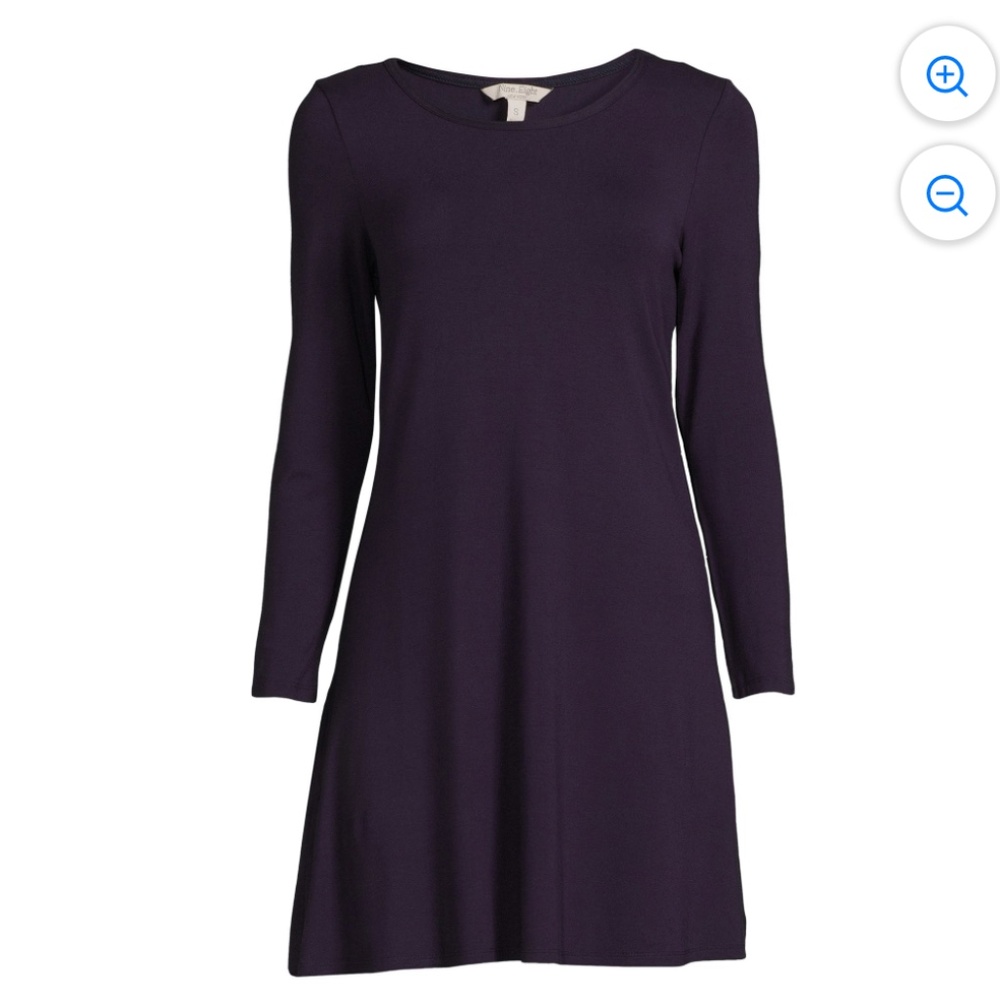 Nine. Eight New York Women’s Navy Long Sleeve T-Shirt Dress Size XL NWT - Picture 6 of 11